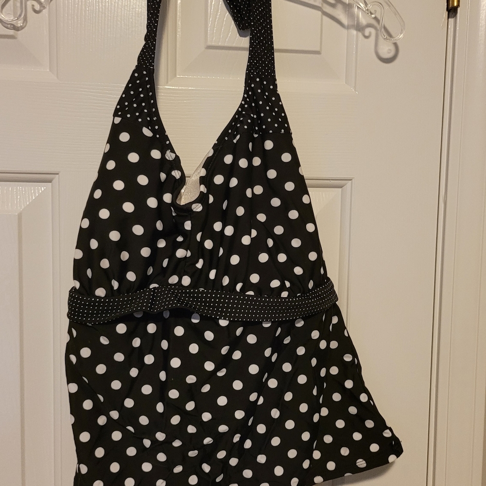 Polka dot tankini top only
